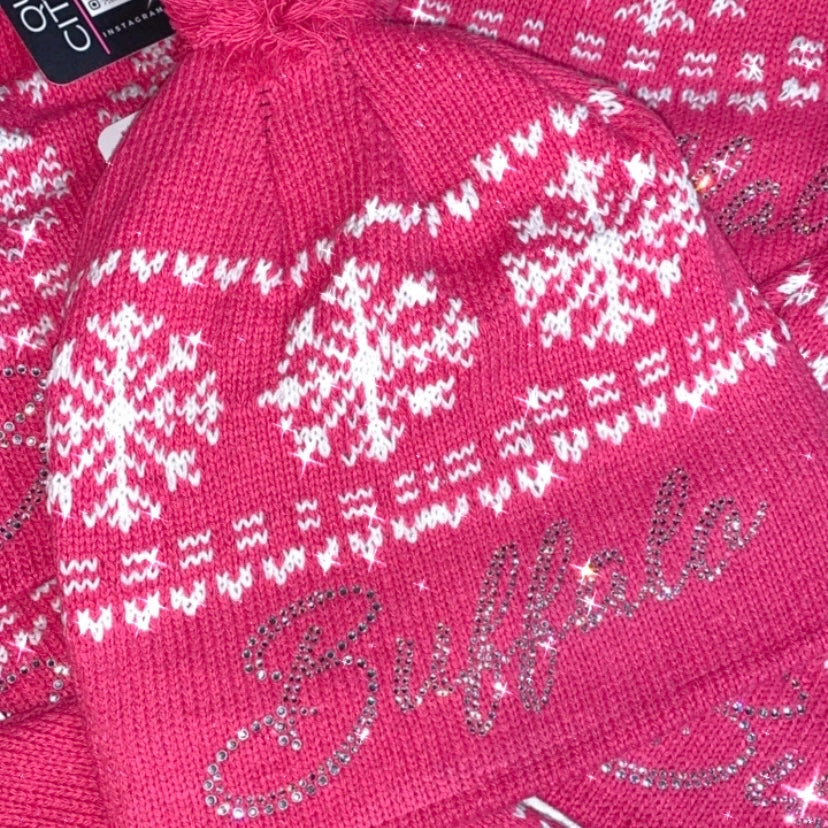 Pink Buffalo Knit Pom Hat