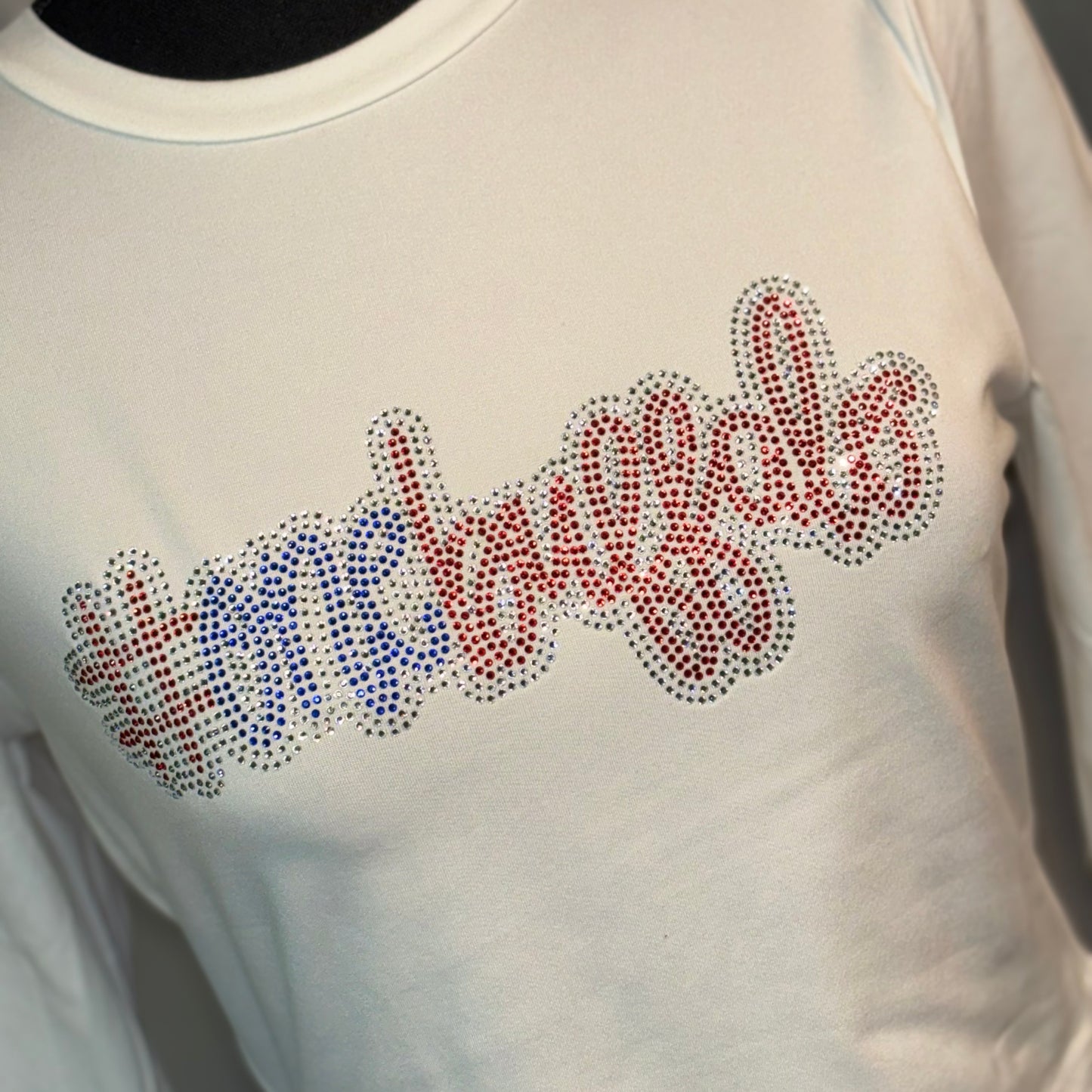 Women’s Crop LS White “#ONEBUFFALO”