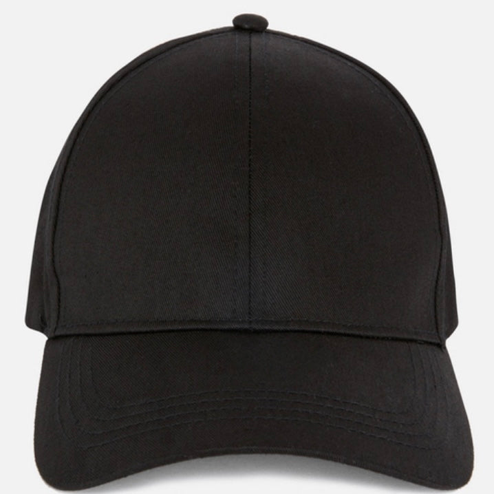Adjustable Black Baseball Cap w/Black Bling