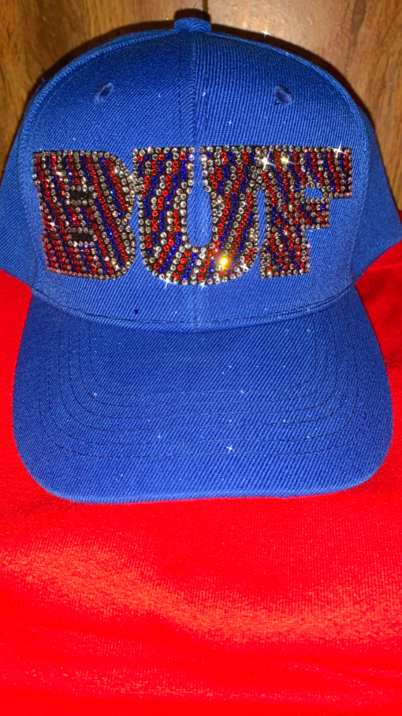 Adjustable Baseball Cap Royal w/Zubz Bling