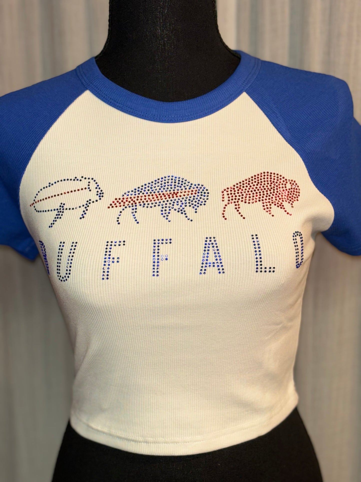 Women’s Fitted Raglan Crop Top Royal