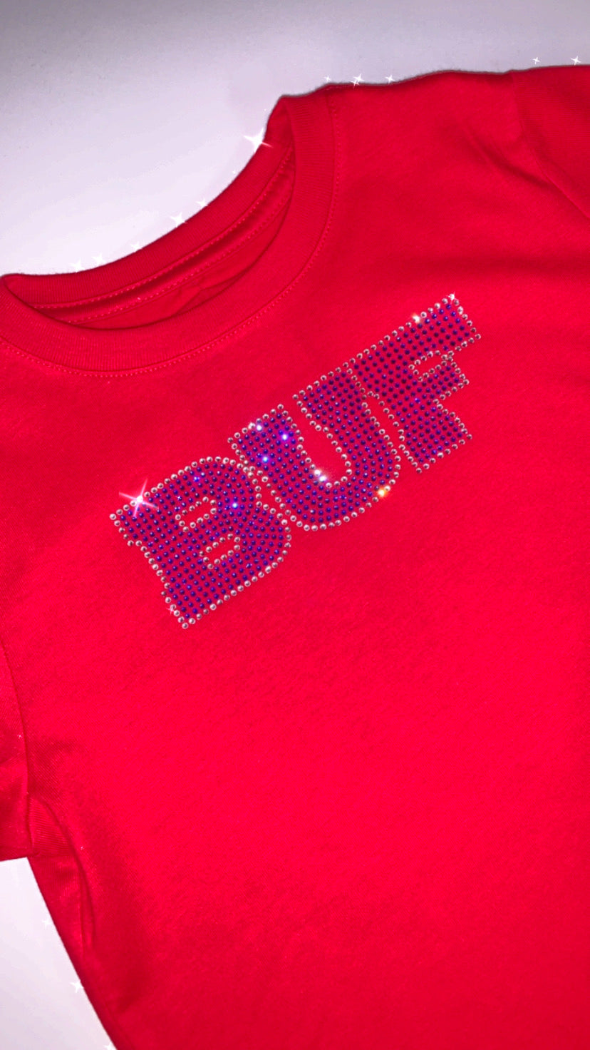 Child Red TShirt w/Royal Bling