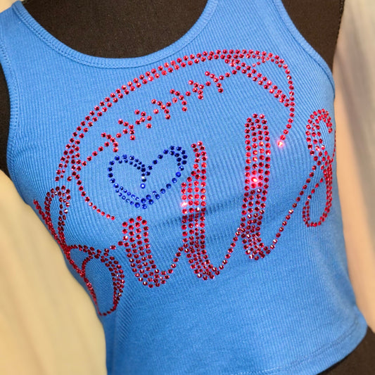 Women’s Crop Tank “Bills” Royal