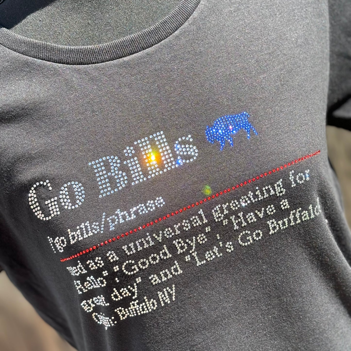 Women’s Fitted Tee Black “Go Bills”