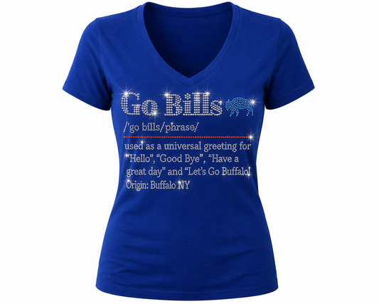 GO BILLS V-Neck T-Shirt