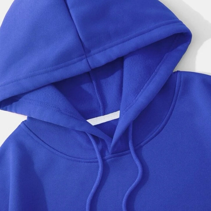 Crop Women’s Royal Hoodie w/Red Bling