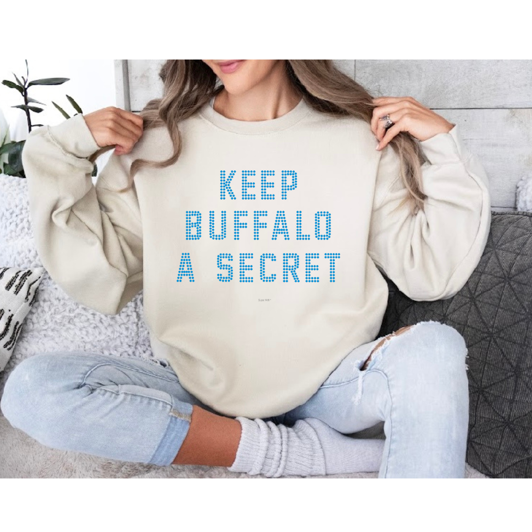 Unisex Sand Crew “KEEP BUFFALO A SECRET”
