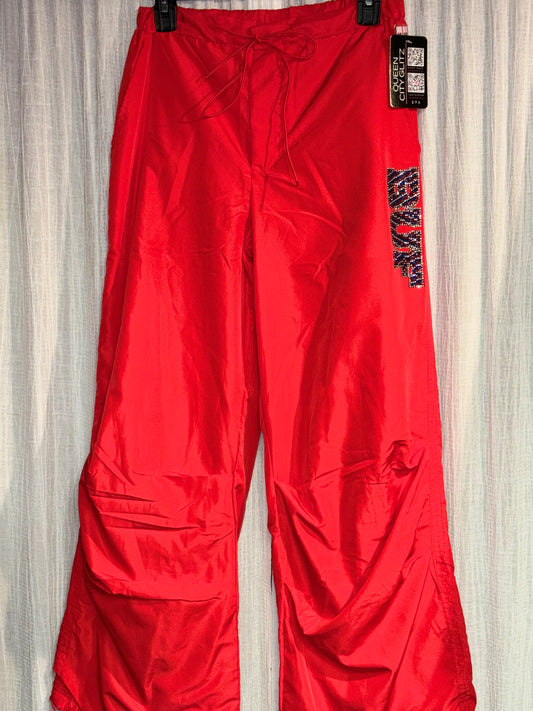 Women’s Loose-Fit Parachute Pants Red