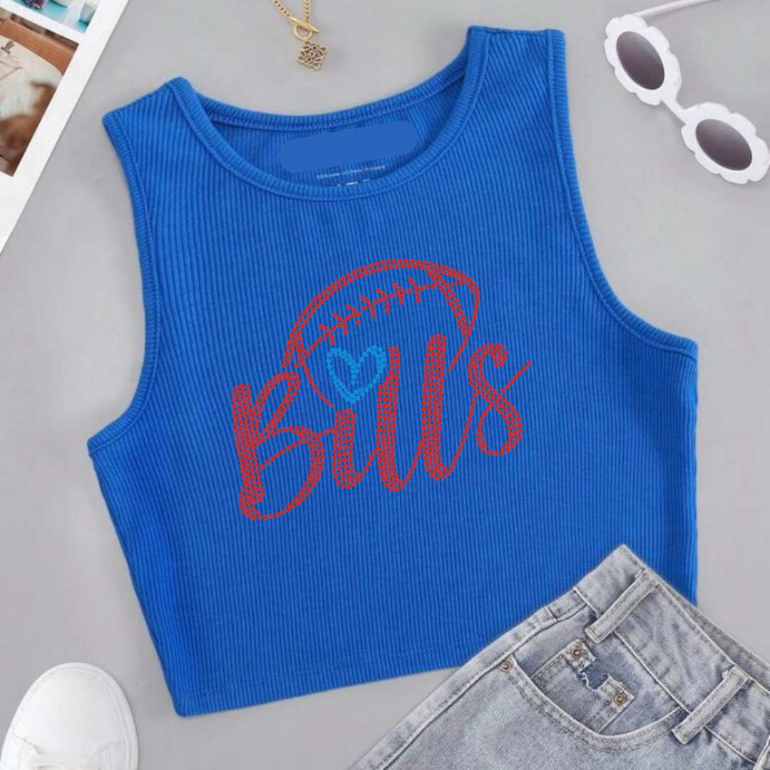 Women’s Crop Tank “Bills” Royal