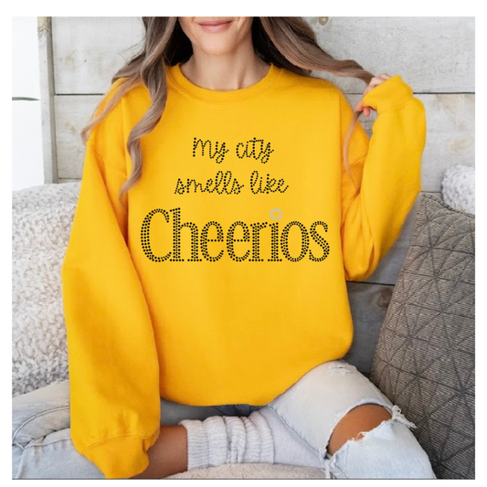 Unisex Gold Crew “My City Smells Like Cheerios”
