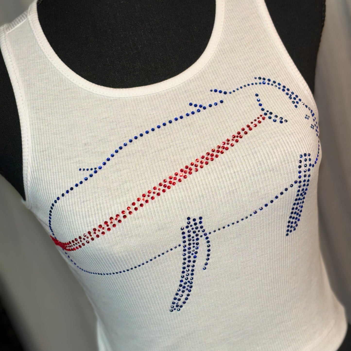Women’s Crop Tank “Josh Draws” White