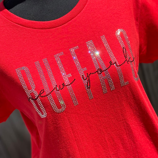 Women’s Fitted Tee Red “Buffalo, NY”