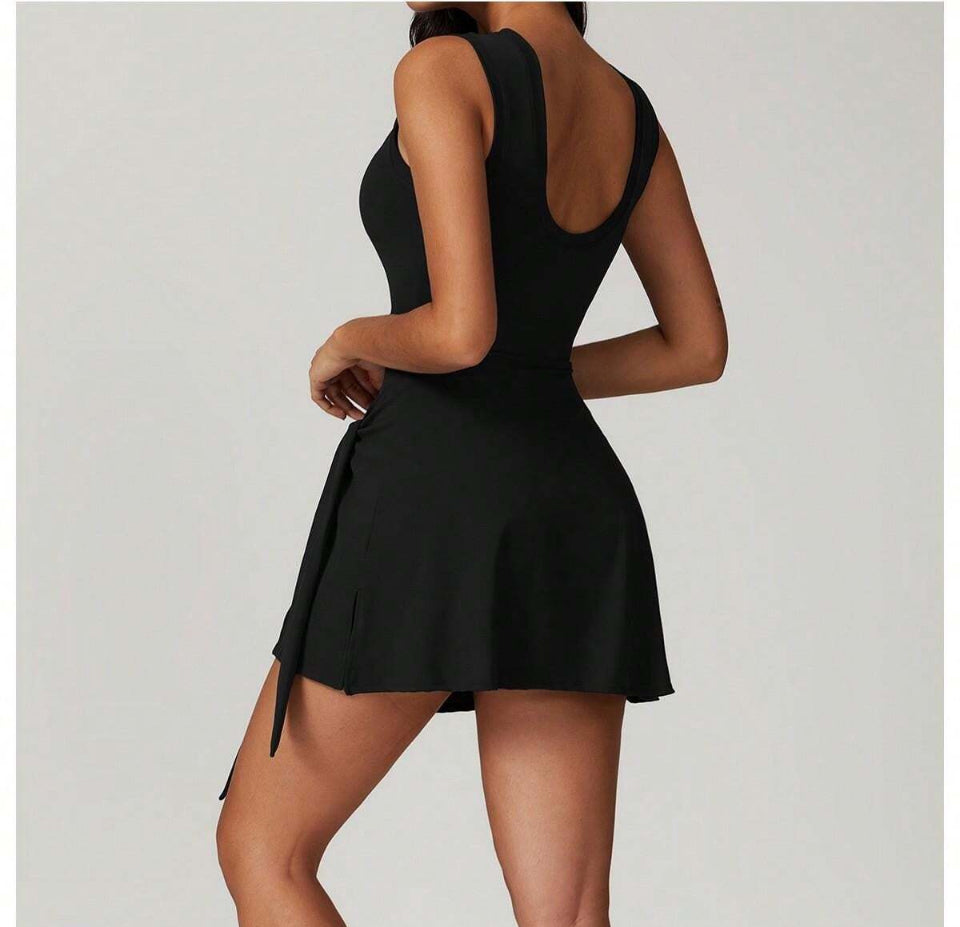 Women's Solid Knot Sports Dress