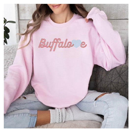 Unisex Pink Crew “Buffalo💙e”