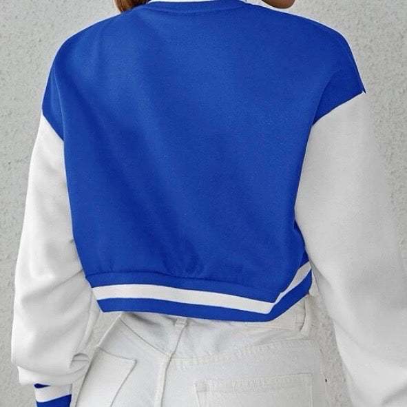 Custom Drop Shoulder Crop Bomber Jacket